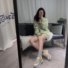 샤넬 2019 SS 투톤 보라옐로우 여성 슈즈