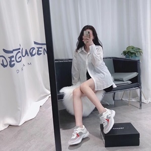 샤넬 2019 SS 투톤 레드그레이 여성 슈즈