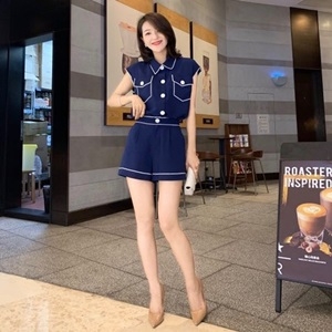 샤넬 2019 SS 블라우스 반바지 여성 세트