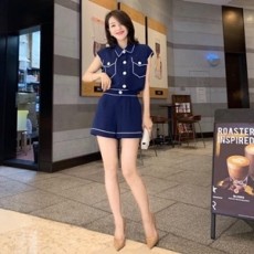 샤넬 2019 SS 블라우스 반바지 여성 세트