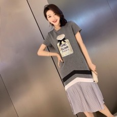 모스키노 2019 SS 캐릭터 투톤 여성 원피스