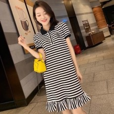 버버리 2019 SS 스트라이프 태슬 여성 원피스