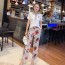 루이비통 2019 SS 카라 반팔티 캐릭터 바지 여성 세트