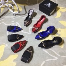 샤넬 2019 SS 리본장식 로고 여성 플랫슈즈