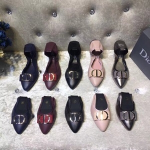 디올 2019 SS 캐릭터 로고 여성 플랫슈즈