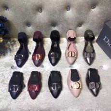 디올 2019 SS 캐릭터 로고 여성 플랫슈즈