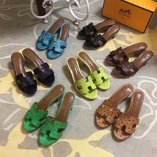 에르메스 2019 SS H로고 타조무늬 여성 슬리퍼