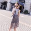 발렌티노 2019 SS 반팔티 레이스 리본 치마 여성 세트