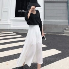 샤넬 2019 SS 러플 블라우스 러플 치마 여성 세트