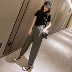 샤넬 2019 SS 꼬임 반팔티 9부 바지 여성 세트