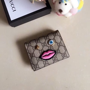 구찌 2019 SS 수프림 서커스 페이스 카드 반지갑 431398