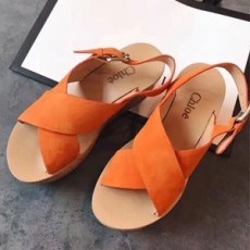 셀린느 2019 SS 스웨이드 웨지힐 여성 샌들