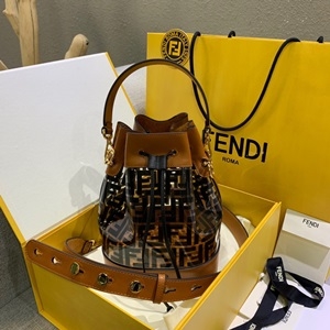펜디 2019 SS 투명 F로고 투톤 버킷백
