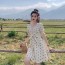 샤넬 2019 SS 땡땡이 러플 끈리본 여성 원피스