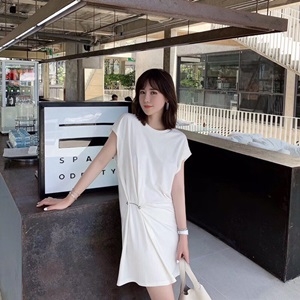 알렉산더왕 2019 SS 금속버클 라운드넥 여성 원피스