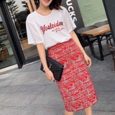 발렌티노 2019 SS 캐릭터 반팔티 스커트 여성 세트