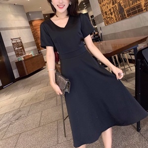 디올 2019 SS 브이넥 트임소매 하객룩 여성 원피스
