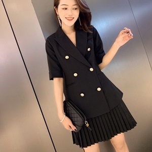 디올 2019 SS 카라 자켓 주름치마 오피스룩 여성 세트