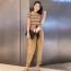 버버리 2019 SS 스트라이프 반팔티 바지 데일리룩 여성 세트