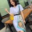 에르메스 2019 SS 라운드넥 반팔 롱티 스카프 데일리룩 여성 원피스