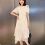 디올 2019 SS 러플 비대칭 하객룩 여성 원피스