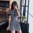 미우미우 2019 SS 카라 반팔티 주름치마 데일리룩 여성 세트