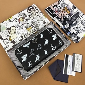 프라다 2019 SS 사피아노 프린트 장지갑 2ML317