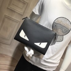 펜디 2019 SS 몬스터 블랙 지퍼 클러치백