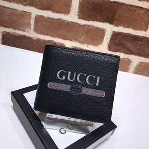 구찌 2019 SS 프린트 로고 2단 반지갑 496316