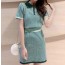 디올 2019 SS 민소매 러플 하객룩 여성 원피스