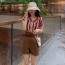샤넬 2019 SS 니트 반팔 상의 벨트 반바지 데일리룩 여성 세트