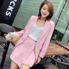 디올 2019 SS 줄무늬 자켓 주름 스커트 오피스룩 여성 세트