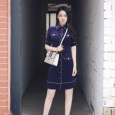 구찌 2019 SS GG벨트 포켓 데일리룩 여성 원피스