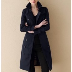 버버리 2019 SS 벨트 네이비 여성 롱 트렌치코트