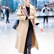 버버리 2019 SS 스티치 베이지 여성 롱 트렌치코트