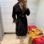 버버리 2019 SS 캐시미어 혼방 블랙 여성 코트 커스텀