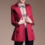 버버리 2019 SS 벨트버클 레드 여성 반코트
