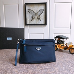 프라다 2019 SS 패브릭 삼각로고 포켓 지퍼 클러치 2NH007 커스텀