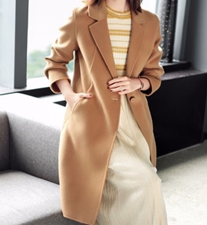 막스마라 2019 SS 캐시미어 단추 여성 롱코트