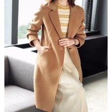 막스마라 2019 SS 캐시미어 단추 여성 롱코트