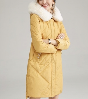 몽클레어 2019 SS 여우퍼 스티치 포켓 여성 롱패딩