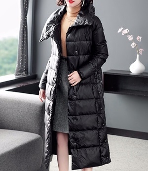 몽클레어 2019 SS 퀄팅 벨트장식 여성 롱패딩