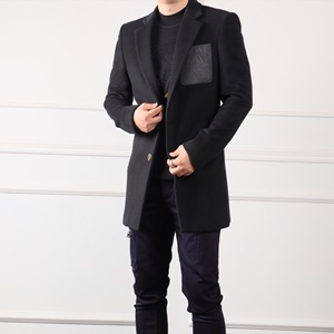 로에베 2019 SS 캐시미어 패치로고 남성 코트