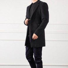 보테가 2019 SS 캐시미어 꼬임가죽장식 남성 코트