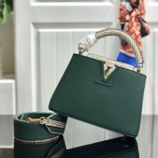 루이비통 2019 SS 뱀피 투톤 카푸신 그린 토트백