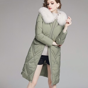 몽클레어 2020 SS 포켓장식 여우퍼 여성 롱패딩