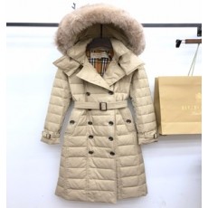 버버리 2020 SS 퀄팅 단추 벨트 여성 롱패딩