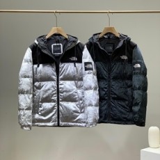 노스페이스 2020 SS 벨벳  투톤 로고 커플 반패딩