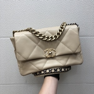 샤넬 2020 SS 빈티지 체인로고 베이지 크로스백 커스텀