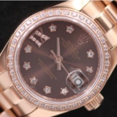 Rolex Lady Datejust RG Gold and Steel Index Dia New 28mm - 롤렉스 데이져스트 여성용 신형 28mm